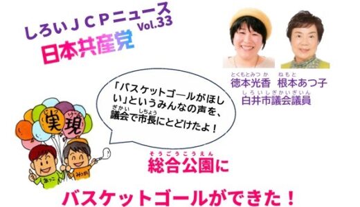 総合公園のバスケットゴールが完成！５/１６(土)１５時はプロバスケチームが来る！